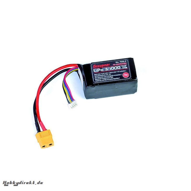 LiPo-Akku V-MAXX 30C3/1000 11,1V G3,5 Graupner 7626.3